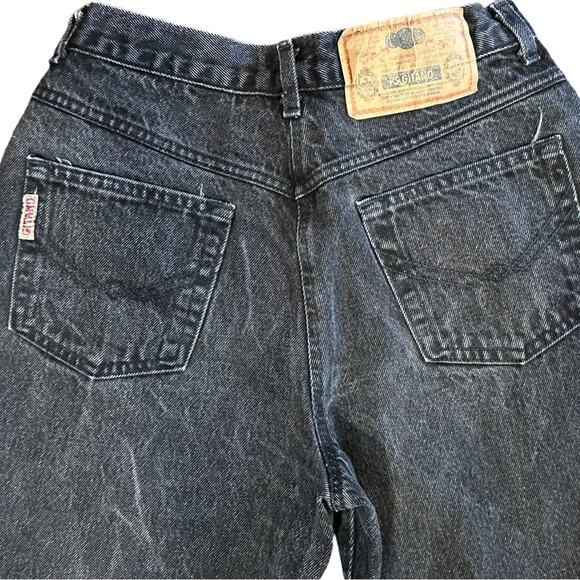 Vintage Gitano Size 10 Short Black Wash Loose Fit jeans - Picture 3 of 8